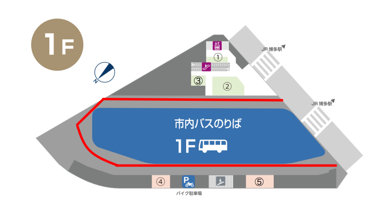 博多バスターミナル　フロアマップ