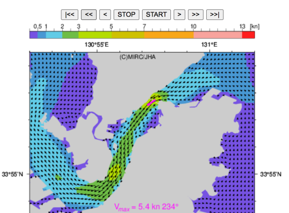 関門海峡　潮流　潮の流れ