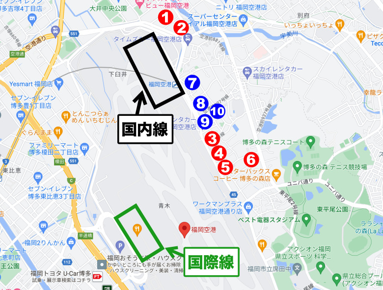 福岡空港 国内線 駐車場 お勧め ランキング 地図 場所 料金