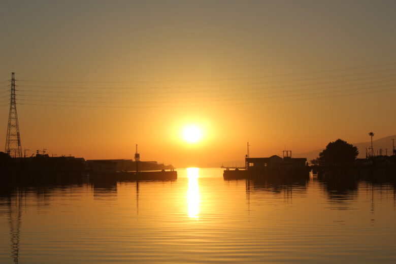 第一岸壁 三池港　光の航路　場所　大牟田