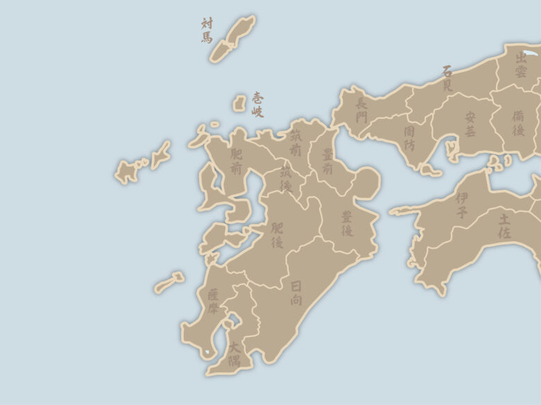 九州　名前　語源の由来　7県なのになぜ九州？　地図